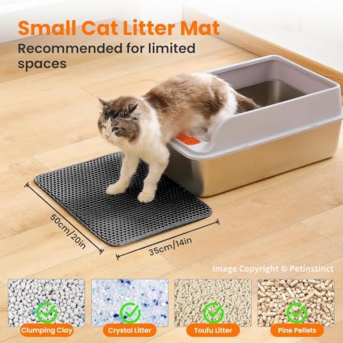 Small Cat Litter Mat, Double Layer Honeycomb Litter Box Mat - Image 2
