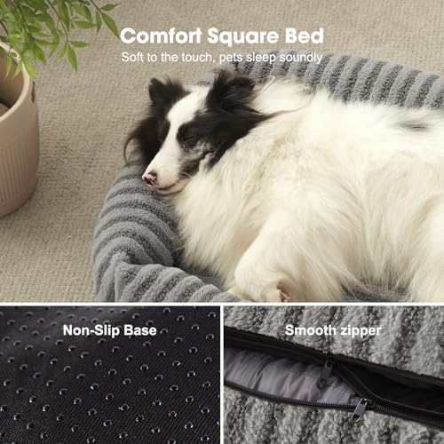 MIXJOY Dog Beds for Small Dogs Cats, Soft Cat Bed for Indoor Cats, Rectangle - Image 4