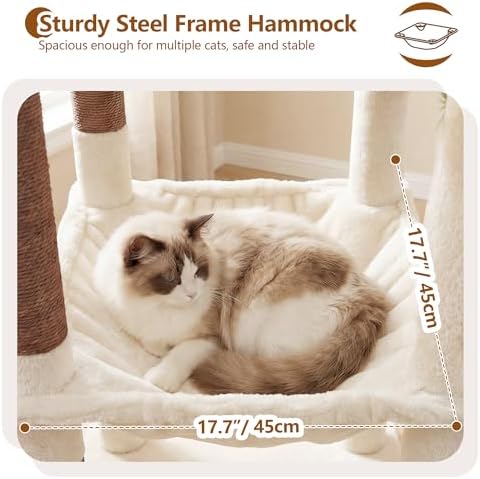 Heybly 53.1" Corner Cat Tree for Large Cats – Interactive Play HCT029MJ - Image 3