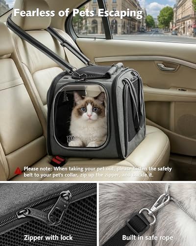 Pecute Cat Carrier, Double Bubble Pet Carrier - Image 6