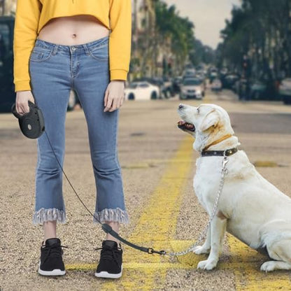 Idepet Heavy Duty Retractable Dog Leash Steel Chain 16ft Pet Leashes - Image 6