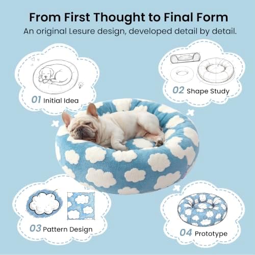 LE SURE Shown on TV Jacquard Donut Cute Small Dog Beds - Image 2