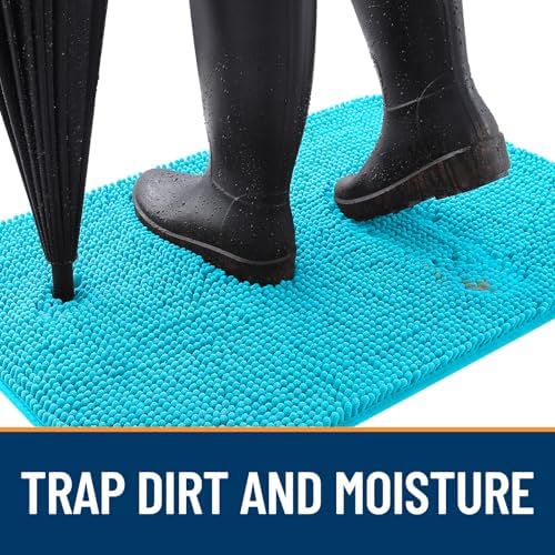 OLANLY Dog Door Mat for Muddy Paws 50x30, Super Absorbent Chenille Mud Mat - Image 2