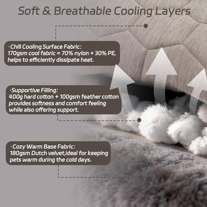 Cooling Mat for Dogs, Q-MAX>0.4 Size A Taupe - Image 3