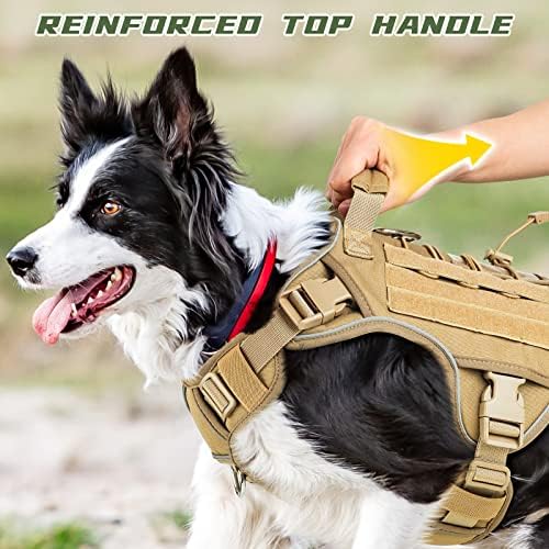 WINGOIN Tactical Dog Harness for Medium Dogs, Heavy Duty No Pull Dog Harness - Image 4