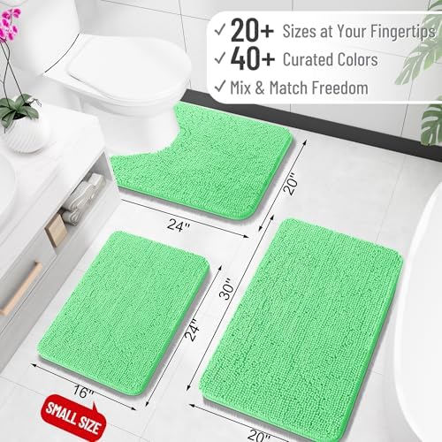 OLANLY Bathroom Runner Rugs 47x17, Extra Soft Absorbent Chenille Bath Rugs - Image 2