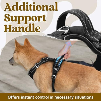 rabbitgoo Dog Harness Medium Sized, No Pull 3 Buckles Easy On & Off - Image 4