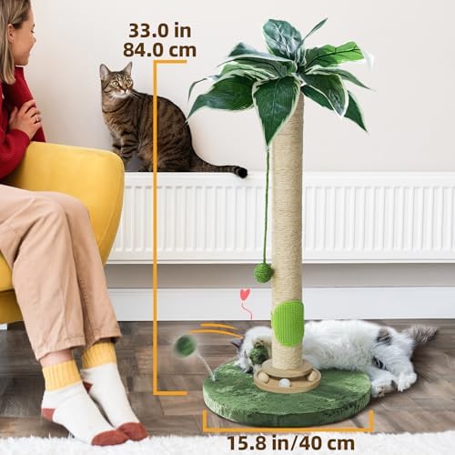 Fantasreen Cat Scratching Post 33'' Tall - Image 6