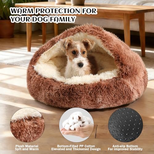 NOYAL Hooded Donut Bed, Calming Cave - Image 2
