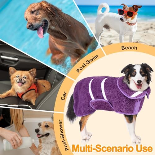 Unicorn Catcher Dog Bathrobe Super Absorbent Quick Drying Robe - Image 6