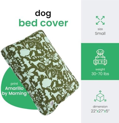 Molly Mutt Light Green Dog Bed Cover, Non-Toxic & 100% Cotton - Image 2