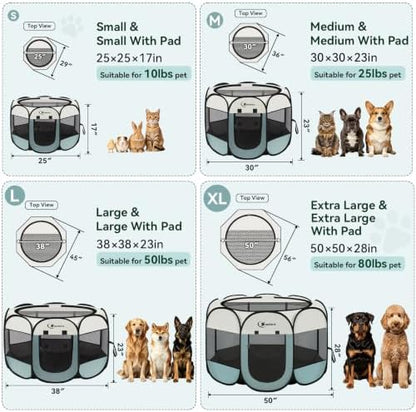 Siedihit Dog Cat Playpen Tent Crate Cage - Image 2