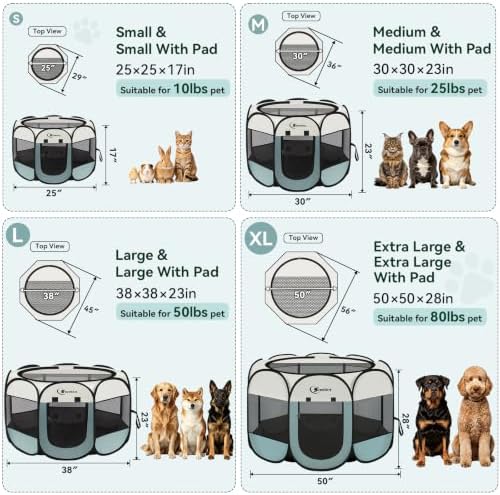 Siedihit Dog Playpen Tent Crate Cage - Image 2