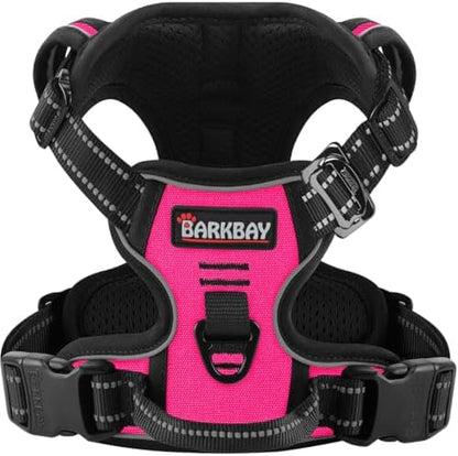 BARKBAY Dog Harness for Large Dog No Pull 2 Clips 3 Buckles Dog Vest by BARKBAY