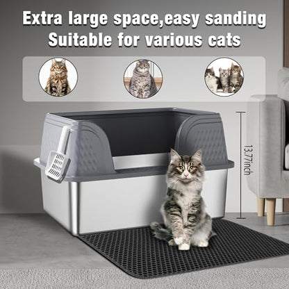 Suhaco XXXL Stainless Steel Litter Box - Image 2