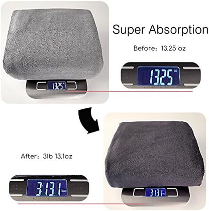 JML Microfiber Bath Towels Set, 6 Pack, Sky Blue - Image 4