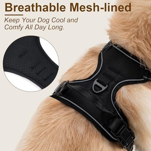 No Pull Dog Harness, Adjustable Reflective Front Clip Pet Vest - Image 5