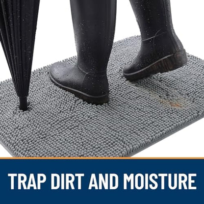 OLANLY Dog Door Mat for Muddy Paws 47x24, Super Absorbent Chenille Mud Mat - Image 2