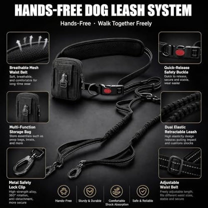 3-in-1 Hands Free Double Dog Leash - Image 4