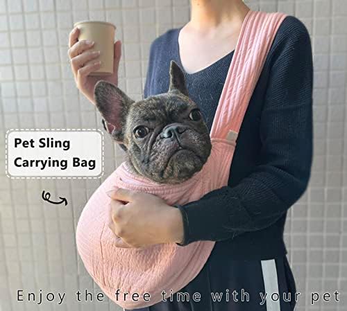 NATUYA Small Dog Cat Carrier Sling, Adjustable Canvas Pet Puppy Pouch - Image 2