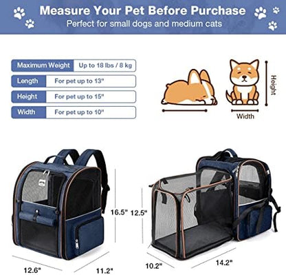 Large Cat Backpack Carrier Expandable Pet Carrier Backpack - Image 2