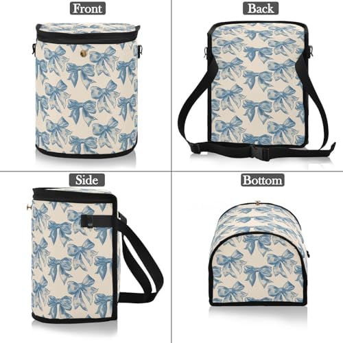 Car Trash Can Blue Bow Car Garbage Bag - Image 6