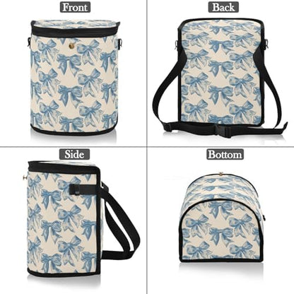 Car Trash Can Blue Bow Car Garbage Bag - Image 6