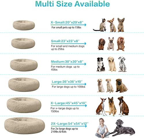 SAVFOX 20 inches Calming Donut Dog Bed - Image 6
