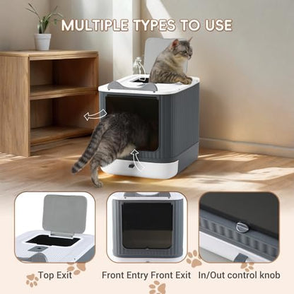 Foldable Enclosed Cat Litter Box - Image 4
