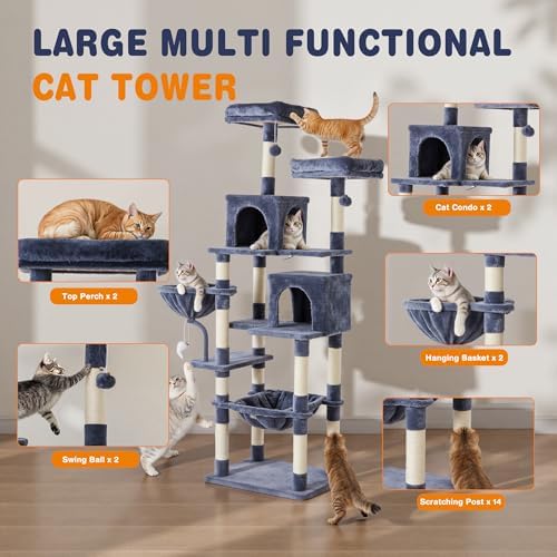 DUMOS Tall 71 inch Cat Tree Tower - Image 4