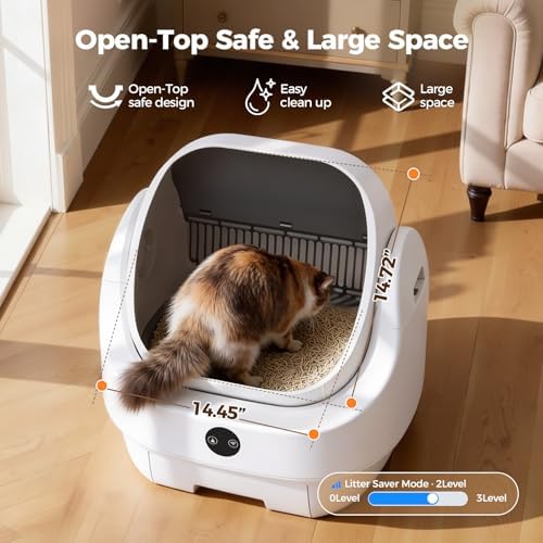 Open-Top Automatic Litter Box, Odor Control, Ready to Use, Self Cleaning - Image 4