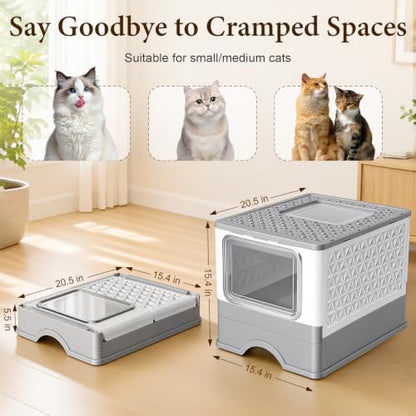 Covered Cat Litter Box with Lid - Image 2
