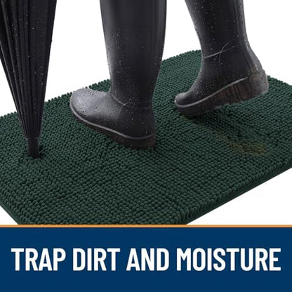 OLANLY Dog Door Mat for Muddy Paws 47x24, Super Absorbent Chenille Mud Mat - Image 2