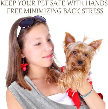 Dog Sling Carriers, Cat Wrap Carrier Chest, Front Facing Dog Sling, Hands Free - Image 5
