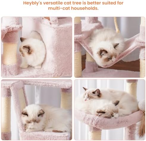 Heybly Cat Tree, 68 inch Multi-Level Cat Tower - Image 6