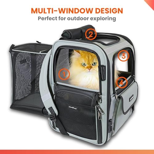 Crash-Tested Multi-Window & Expandable Cat Backpack Carrier - Image 2