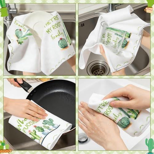 Cactus Potted Kitchen Hand Towels - Image 7