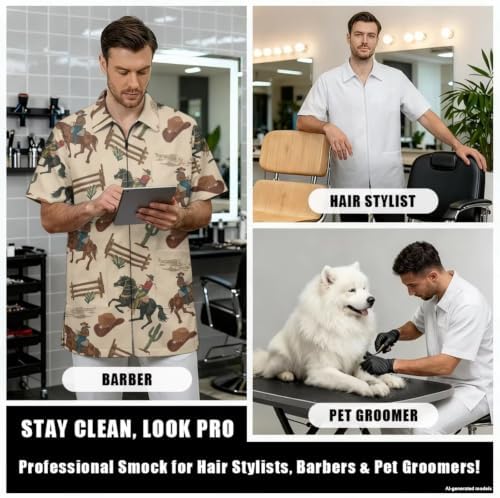 Funny Print Barber Jackets & Smocks - Image 4