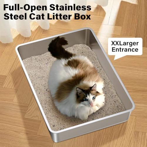 Stainless Steel Litter Box, Metal Cat Litter Box XXXL - Image 4