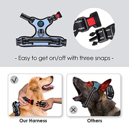 PHOEPET No Pull Dog Harness Reflective Adjustable Vest - Image 3