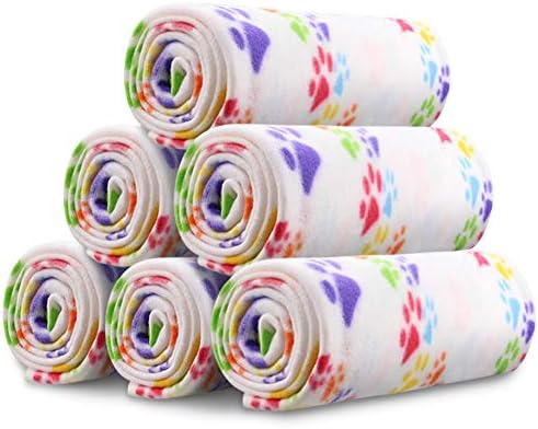Comsmart Dog Blankets, 6 Pack Fleece Pet Blankets, 39x35 inches by Comsmart