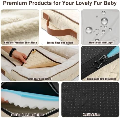 Large Dog Sofa Bed with Reusable Potty Pad - Image 5