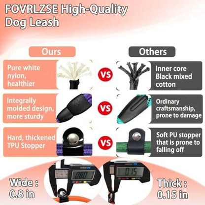 FOVRLZSE 5-Pack Dog Slip Leashes 4.6FT Nylon Training Lead, 5 Colors - Image 2