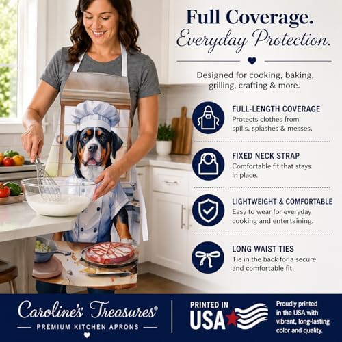 Caroline's Treasures Greater Swiss Mountain Dog The Chef Apron Cooking Kitchen - Image 4