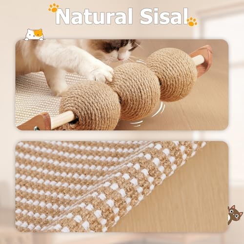 3 in 1 Sisal Cat Scratcher Bed, Solid Pine Cat Scratcher - Image 2