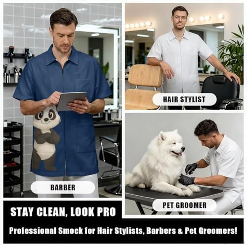 Grooming Smock for Dog Groomer Professional Design Water Hair Proof - Image 5