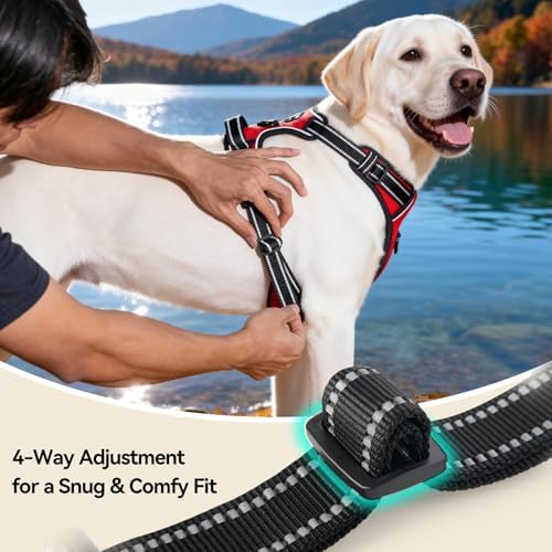 PHOEPET Reflective Dog Harness No Pull Large Breed Vest - Image 6