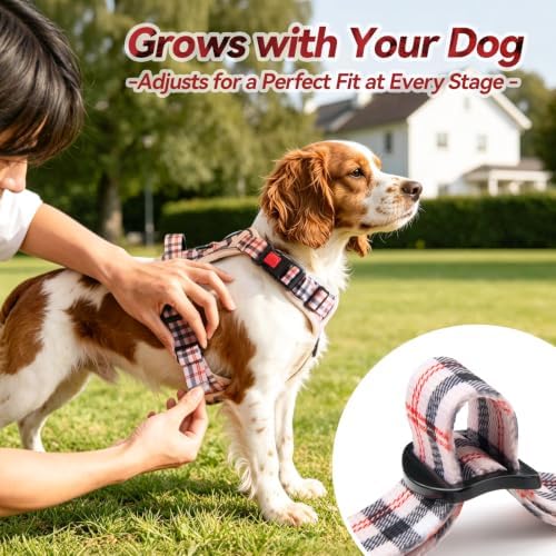 PoyPet Plaid Dog Harness Large, No Pull Vest - Image 5