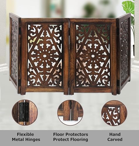 Wooden Foldable Pet Dog Gate - Image 5