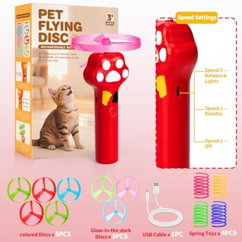 BABORUI Cat Toy Disc Launcher, Rechargeable Interactive Cat Fetch Toy Launcher - Image 6